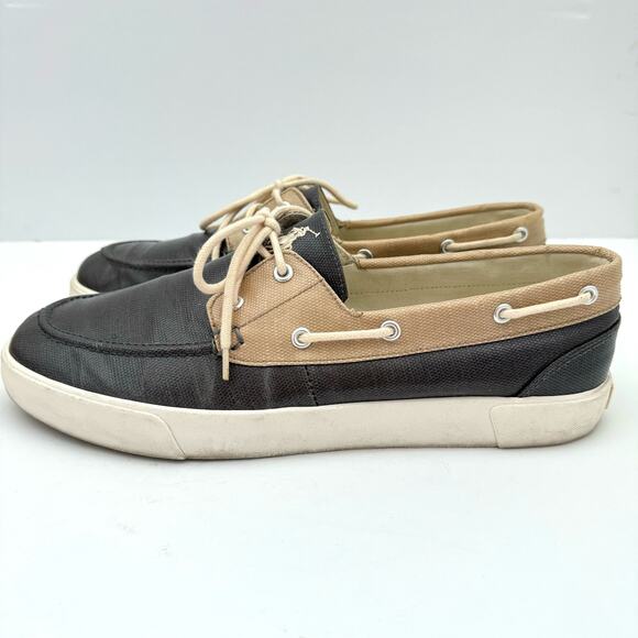 Polo Ralph Lauren Blue Lander Coated Canvas Boat Shoes Men\'s 13 main image 6